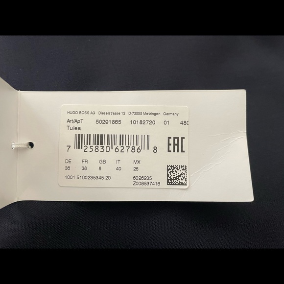 DONATED Hugo Boss Navy light wool PANTS (only) - Picture 4 of 9